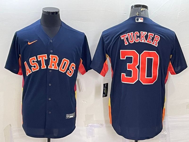 Men Houston Astros #30 Tucker Blue Game Nike 2022 MLB Jersey1->houston astros->MLB Jersey